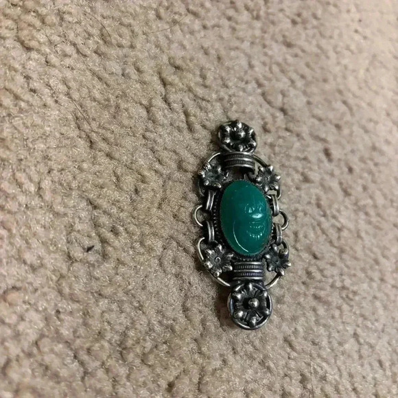 Vintage Greenish-bluish Pin/ Brooch - Picture 3 of 6